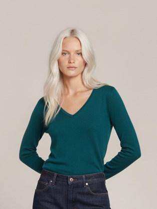 Πουλόβερ με Βε Πετρόλ 