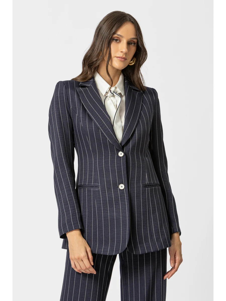 Ριγέ γυναικείο σακάκι