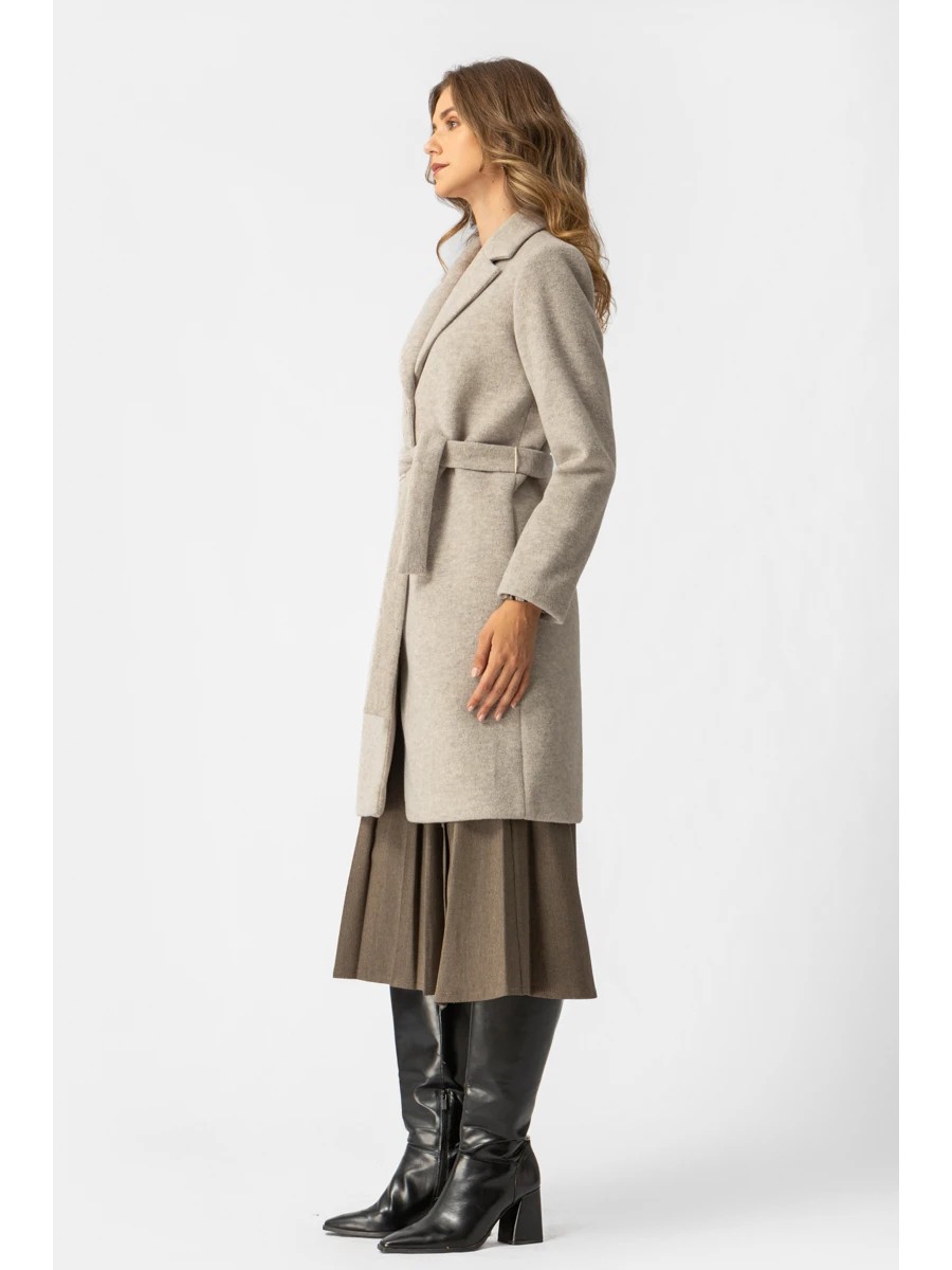 Γυναικείο Παλτό με Ζώνη Μπλε 