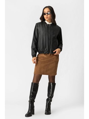 Ζακέτα bomber δερματίνη 