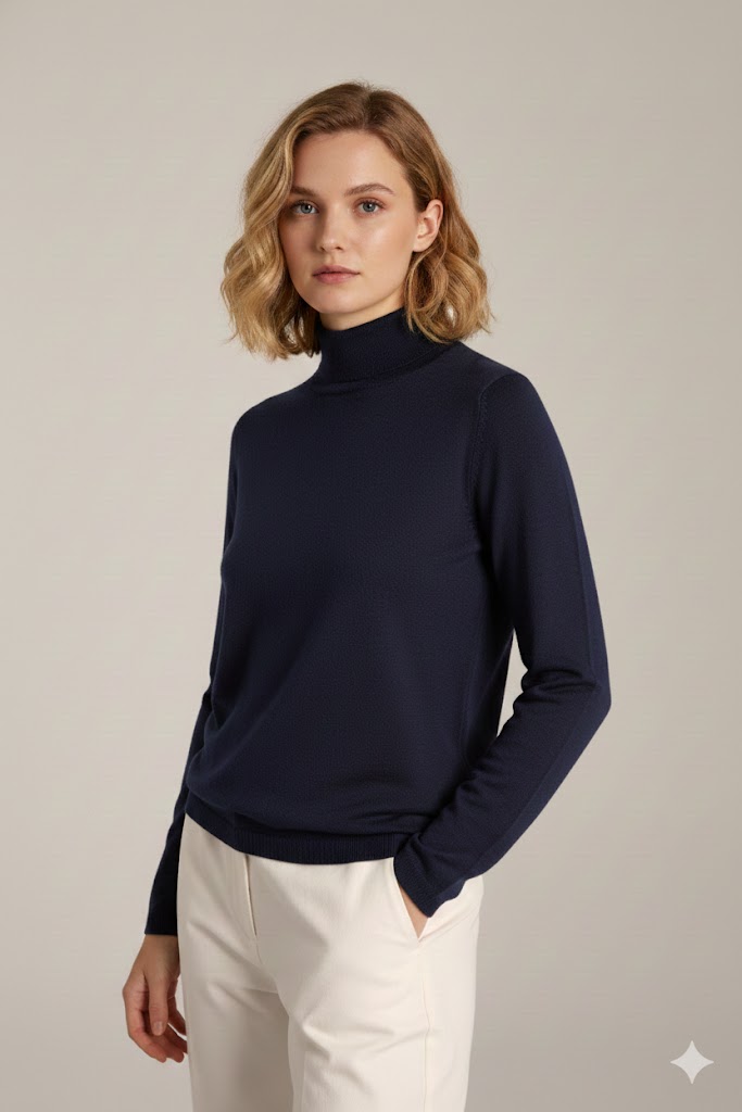 Μπλούζα με όρθιο γιακά Εκρου