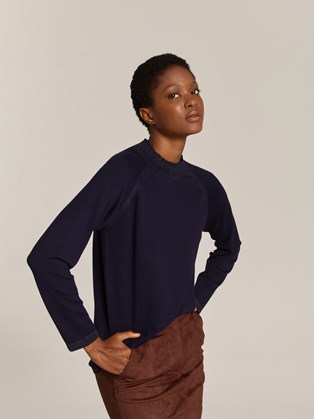 Μπλε Μπλούζα με lurex 