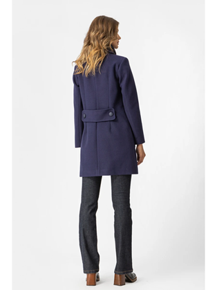 Παλτό Ζακέτα Μπλε με Εσάρπα 