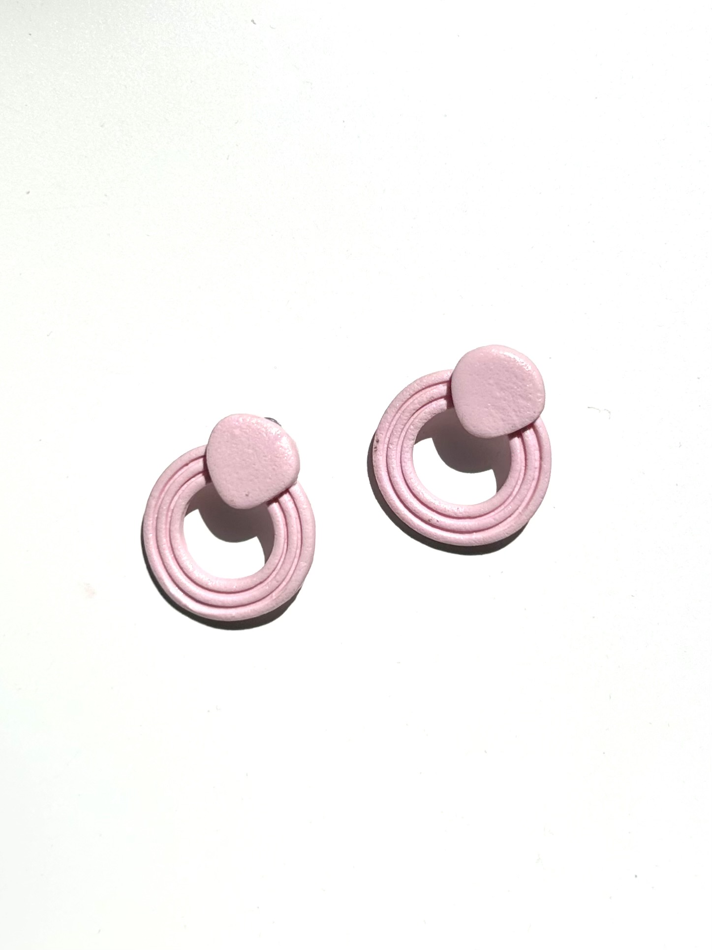 Ring Clay Earrings