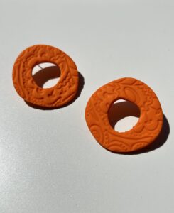 Happy Clay Earrings Orange Cycle