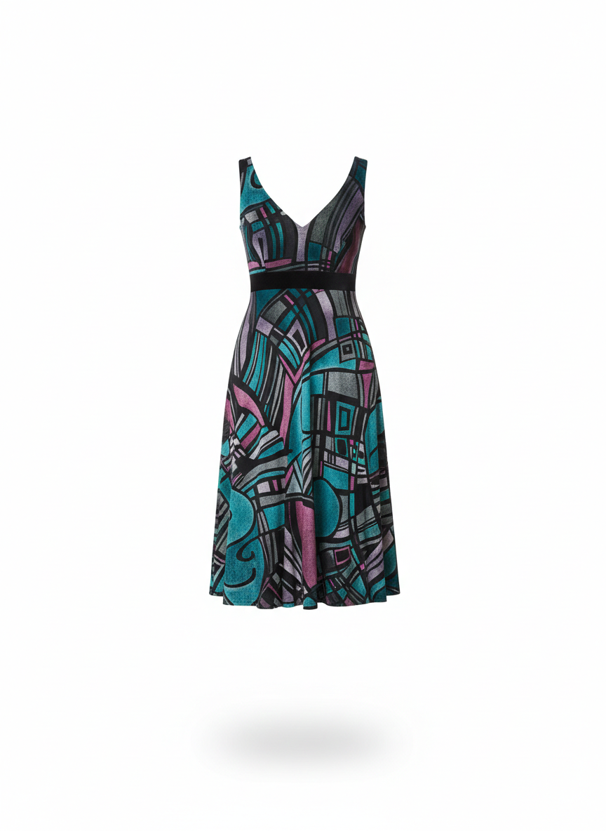 Μίντι Βελούδινο Φόρεμα με φουρό