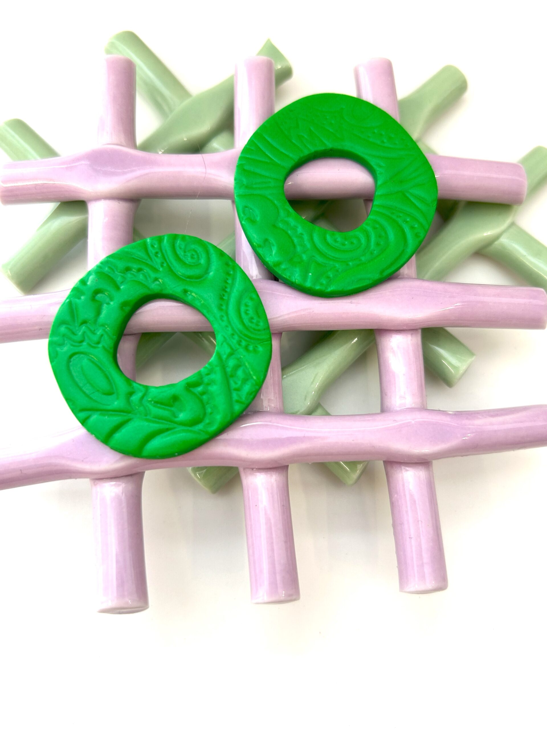 Happy Clay Earrings Green Cycle