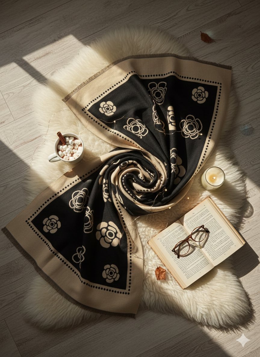 Φουλάρι Ασπρόμαυρο