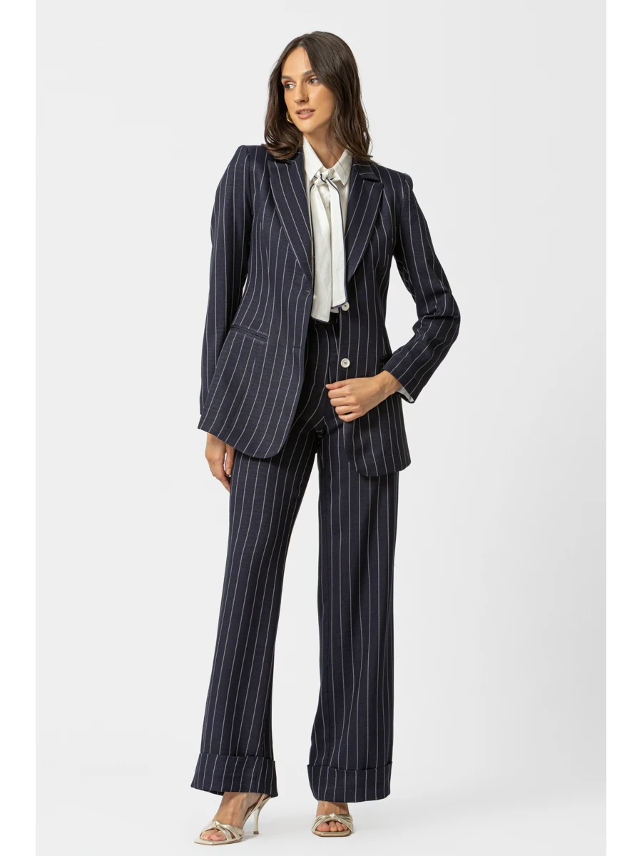 Ριγέ γυναικείο σακάκι