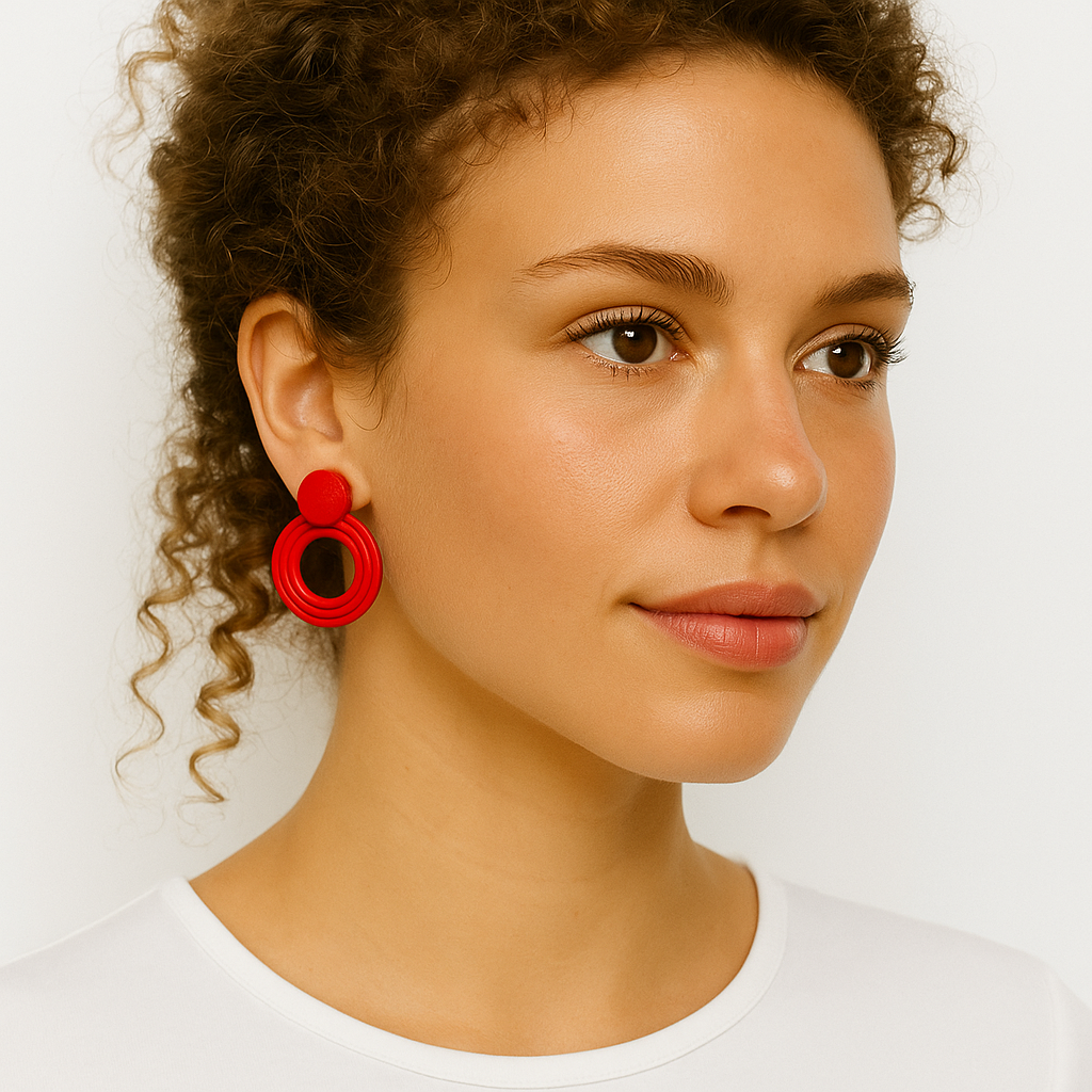 Ring Clay Earrings