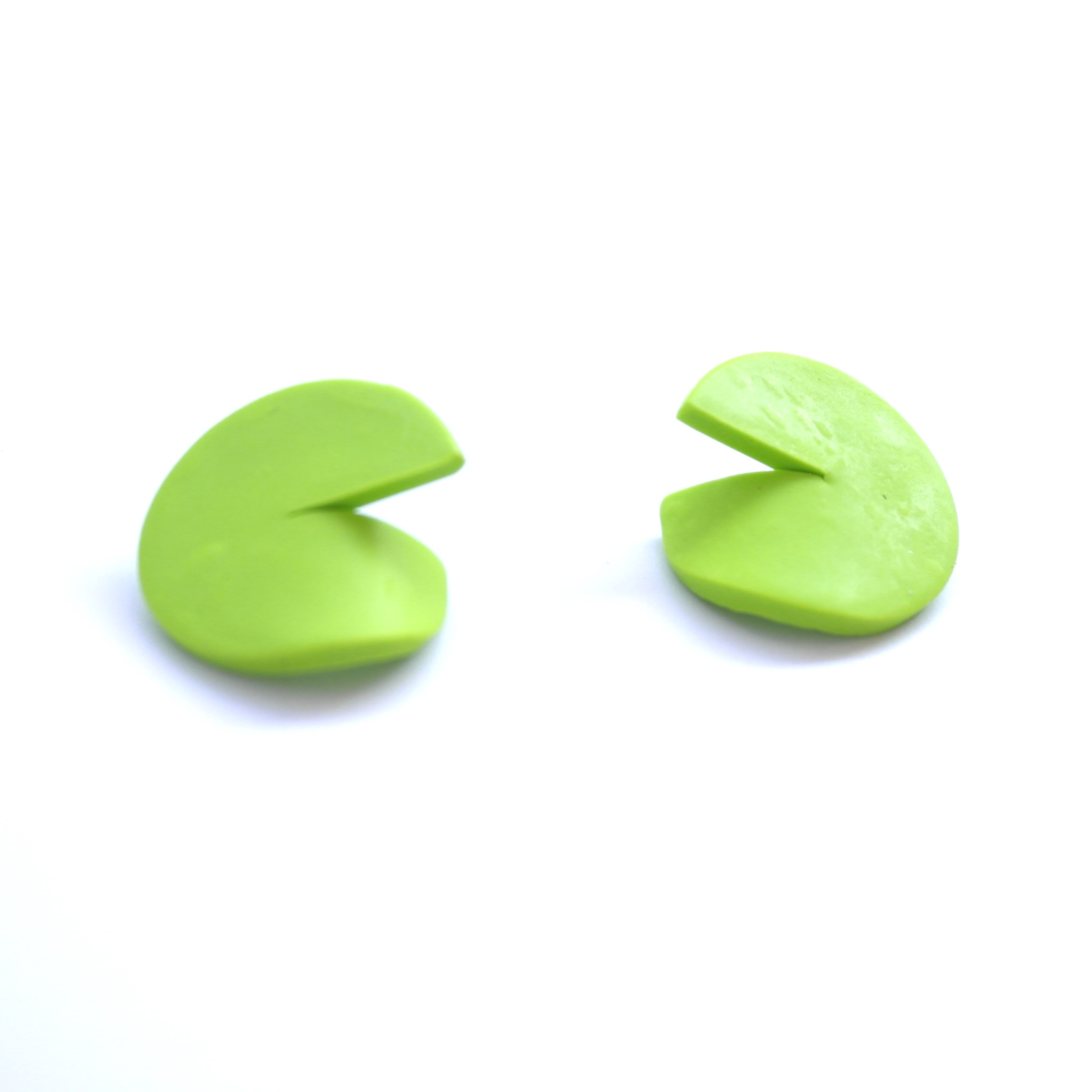 Pac Man Lime Earrings