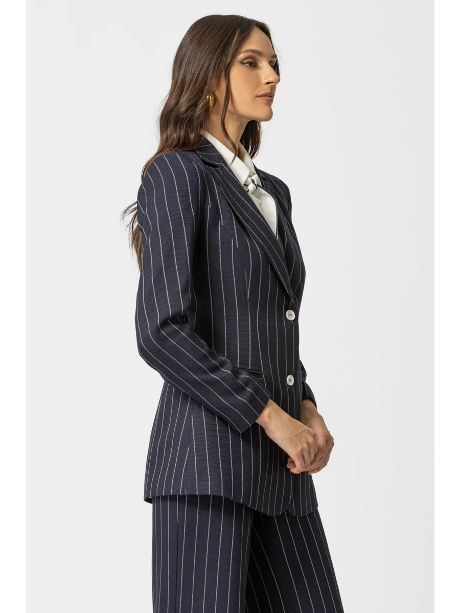 Ριγέ γυναικείο σακάκι