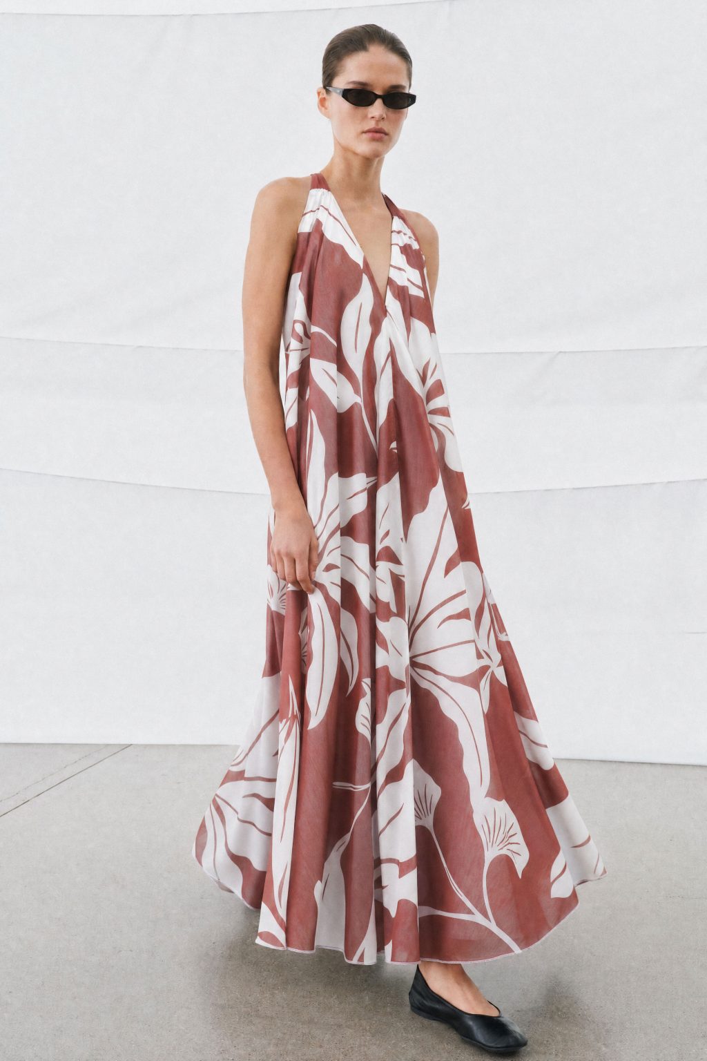 Maxi Φόρεμα  με Tropical Print
