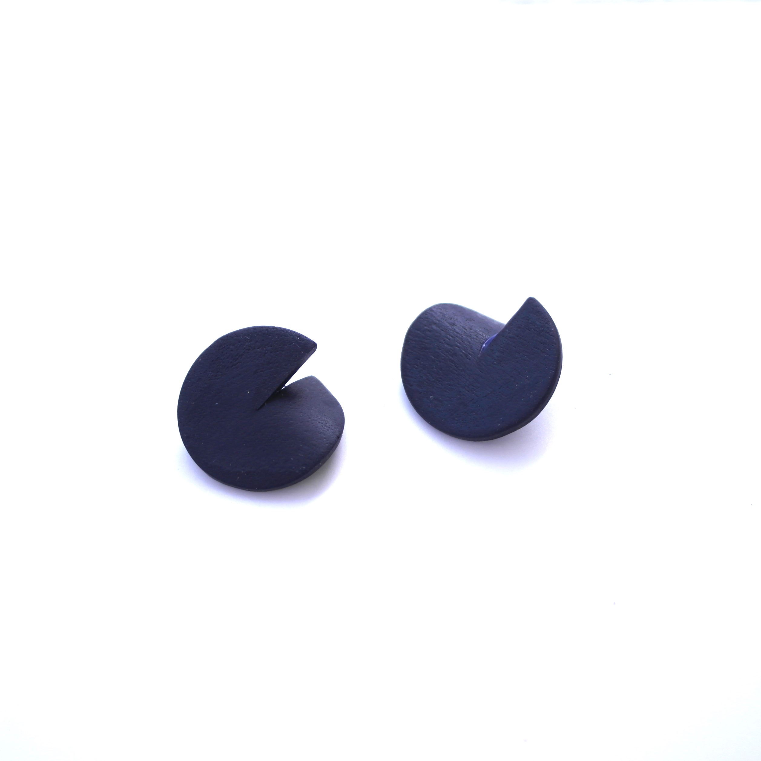 Pac Man Black Earrings