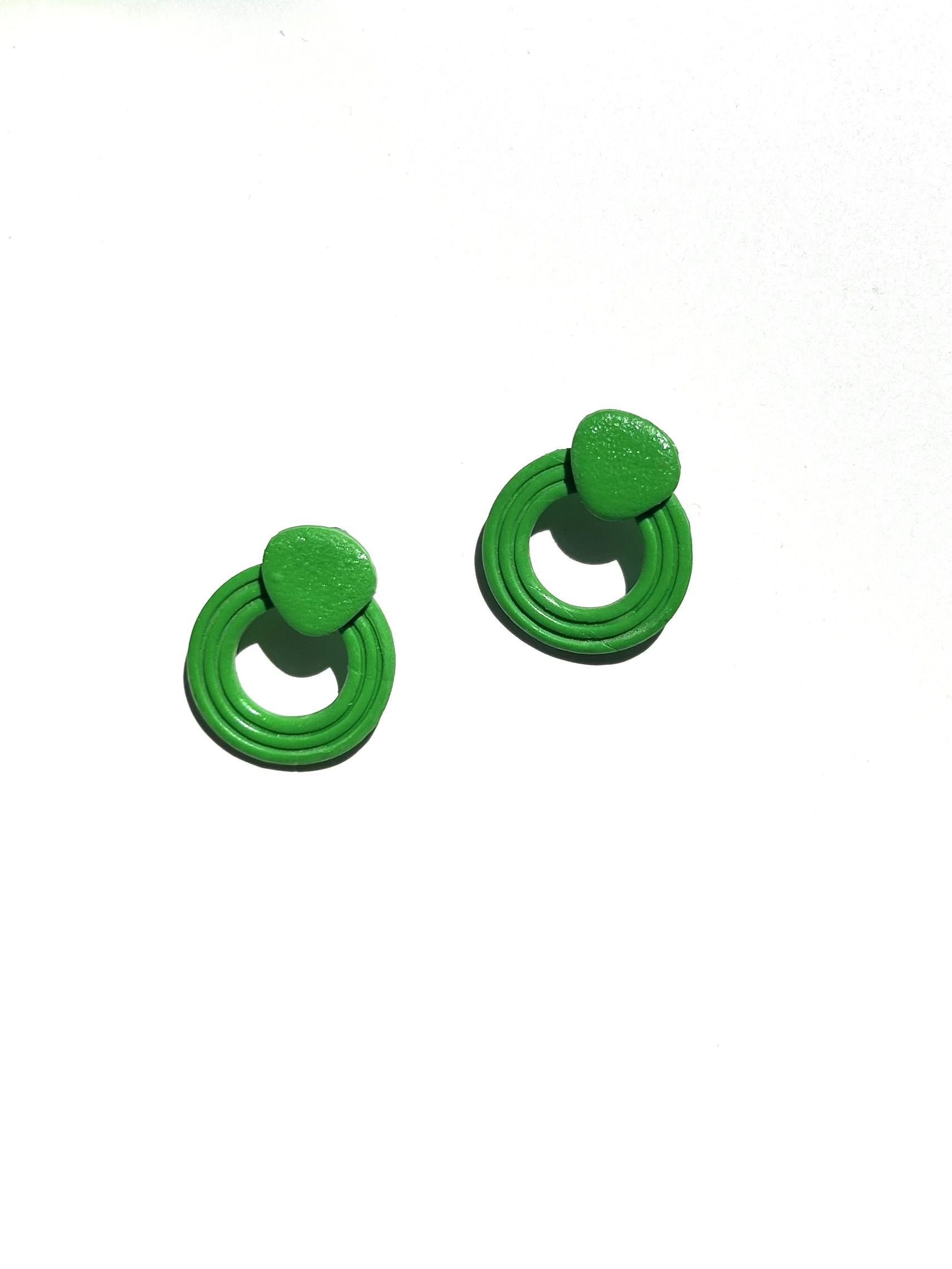 Ring Clay Earrings Blue