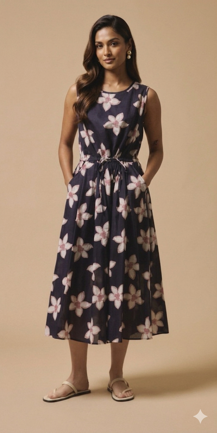 Floral φόρεμα midi