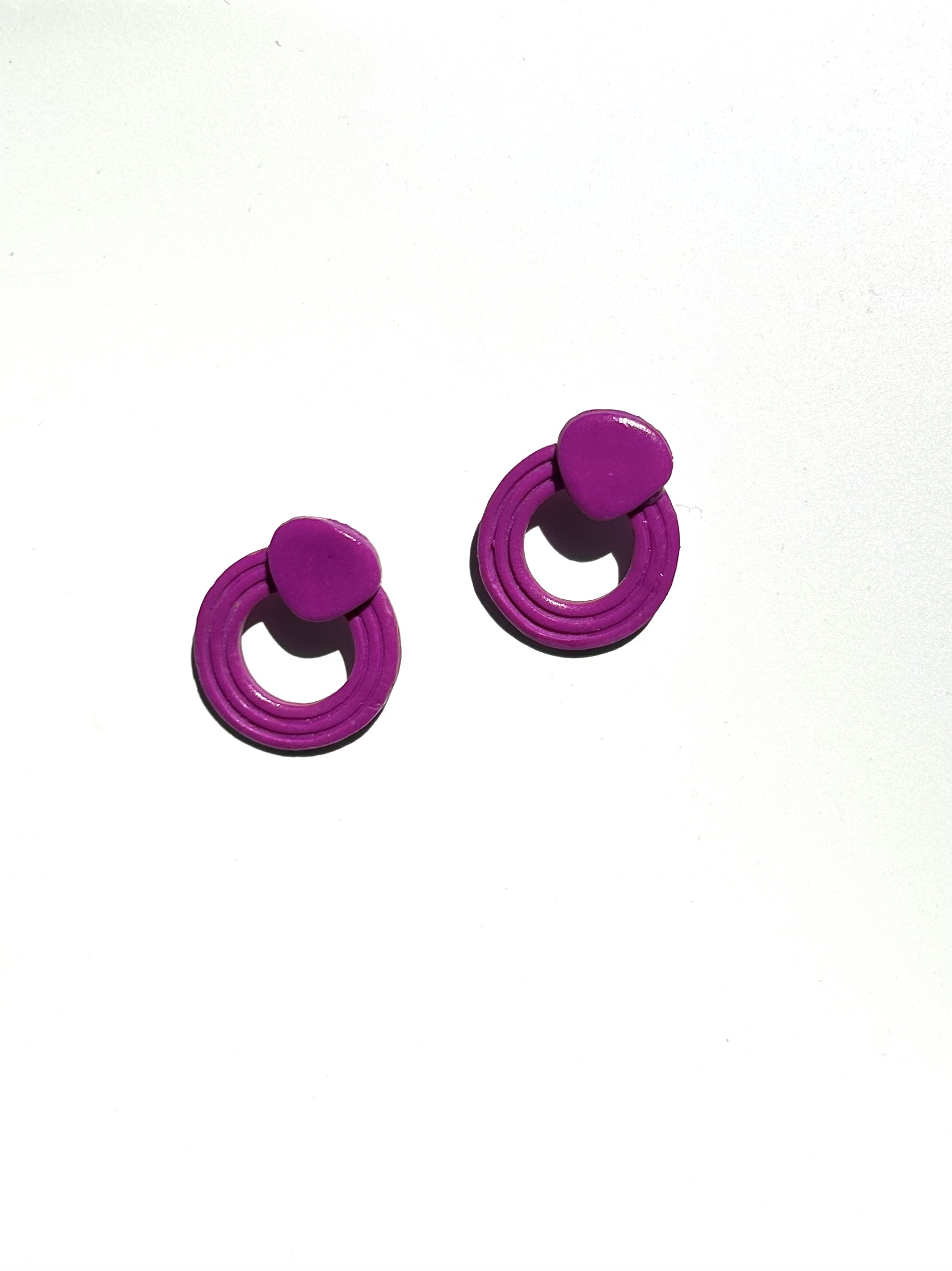 Ring Clay Earrings