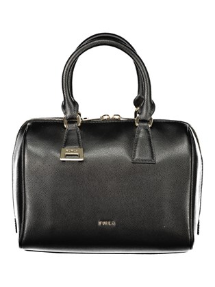 Furla Olivia M Boston Μαύρη Δερμάτινη Τσάντα