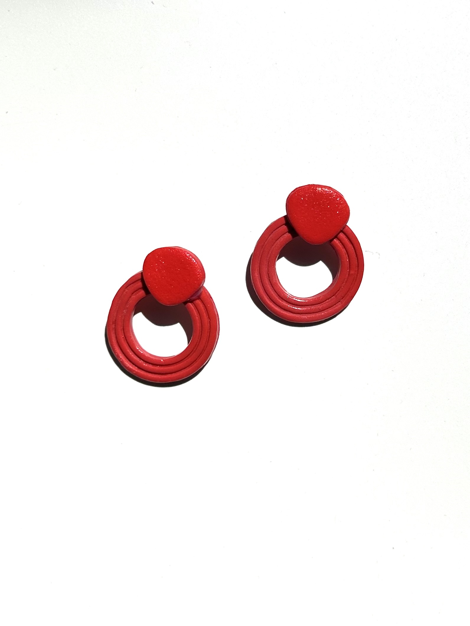 Ring Clay Earrings