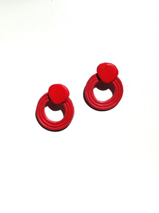 Ring Clay Earrings