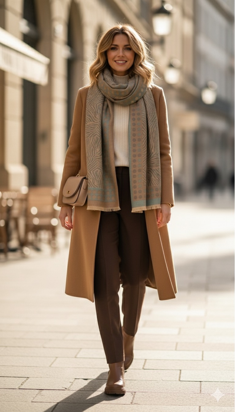 Φουλάρι Pastel – Μπεζ & Σιέλ Τόνοι