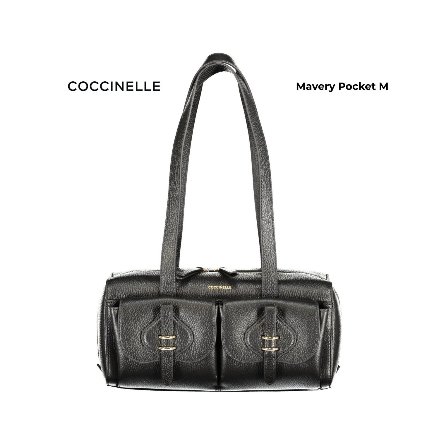 Coccinelle γυναικεία δερμάτινη τσάντα ώμου Mavery Pocket Medium