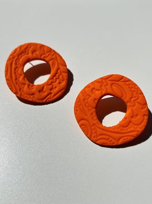 Happy Clay Earrings Orange Cycle