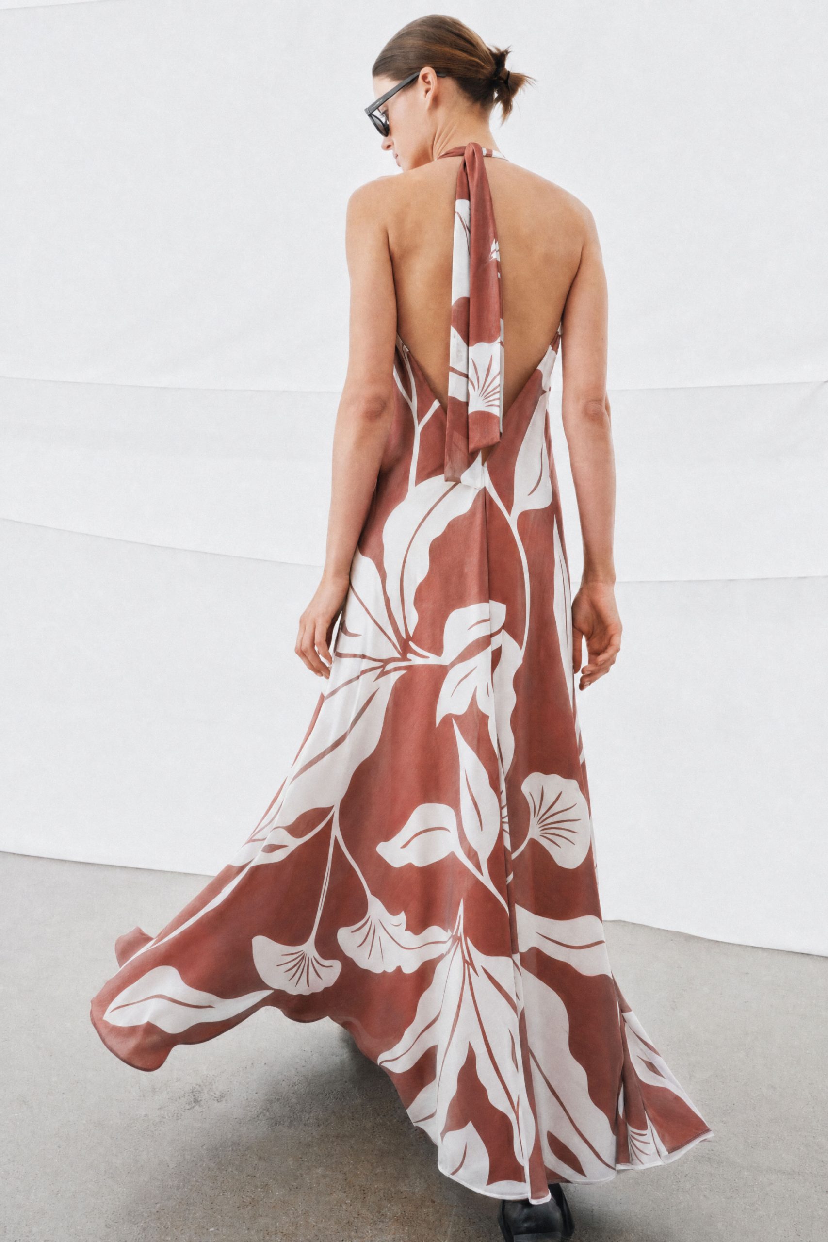 Maxi Φόρεμα  με Tropical Print