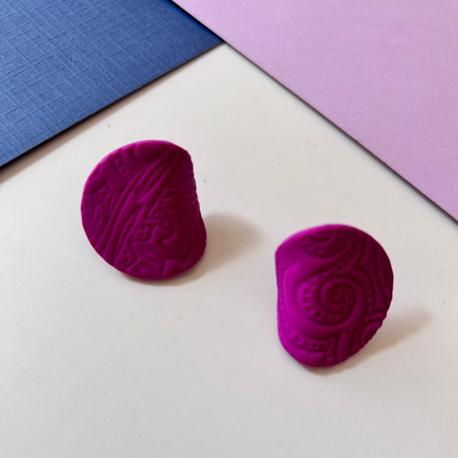 Livia Clay Earring Μωβ